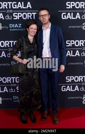 L'illustration montre l'invité sur le tapis rouge lors de la soirée de gala pour le sport des femmes et des hommes de l'année 2018, samedi 22 décembre 2018, à Bruxelles. BELGA PHOTO LAURIE DIEFFEMBACQ-JASPER JACOBS-GREGORY VAN GANSEN-PHILIPPE CROCHET Banque D'Images