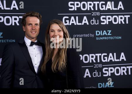 Le marin belge Evi Van Acker photographié sur le tapis rouge avant la soirée de gala pour les femmes et hommes sportifs de l'année 2018, samedi 22 décembre 2018, à Bruxelles. BELGA PHOTO LAURIE DIEFFEMBACQ-JASPER JACOBS-GREGORY VAN GANSEN-PHILIPPE CROCHET Banque D'Images