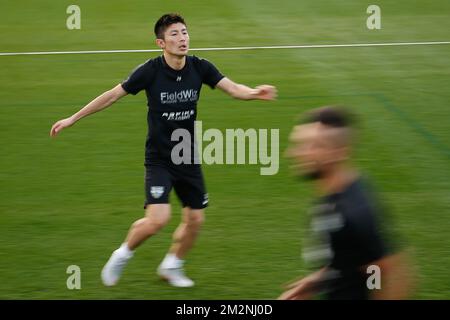 Yuta Toyokawa d'Eupen photographié pendant le camp d'entraînement d'hiver de l'équipe belge de football de première division KAS Eupen, au Qatar, mardi 08 janvier 2019. BELGA PHOTO BRUNO FAHY Banque D'Images