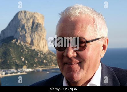 Patrick Lefevere, PDG de Quick-Step Floors, photographié lors de la présentation par équipe de l'équipe cycliste belge Deceuninck - Quick-Step, à Calpe, Espagne, le mardi 08 janvier 2019. BELGA PHOTO ERIC LALMAND Banque D'Images