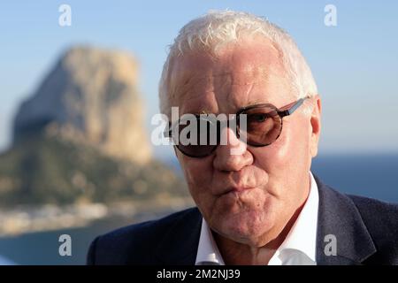 Patrick Lefevere, PDG de Quick-Step Floors, photographié lors de la présentation par équipe de l'équipe cycliste belge Deceuninck - Quick-Step, à Calpe, Espagne, le mardi 08 janvier 2019. BELGA PHOTO ERIC LALMAND Banque D'Images