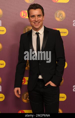 Acteur et chanteur Niels Destadsbader photographié lors du spectacle de remise des prix 'Gala van de Gouden K's', organisé par la chaîne de télévision flamande pour enfants Ketnet, samedi 26 janvier 2019 à Anvers. BELGA PHOTO LUC CLAESSEN Banque D'Images