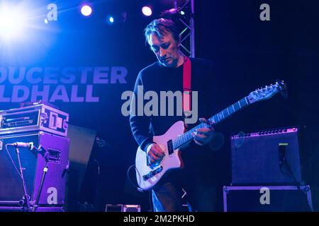 Gloucester, United Kingdom. 11th, December 2022. The English rock band The Chameleons performs a live concert at Gloucester Guildhall in Gloucester. Here guitarist Reg Smithies is seen live on stage. (Photo credit: Gonzales Photo – Per-Otto Oppi). Stock Photo