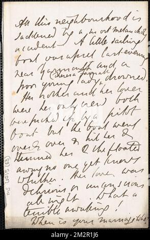 Emily Tennyson lettre autographe signée (incomplète) , épouses d'auteurs, Grande-Bretagne, correspondance, familles, Grande-Bretagne, vie sociale et coutumes, 19th siècle, Poets, Anglais, 19th siècle, Relations familiales Banque D'Images