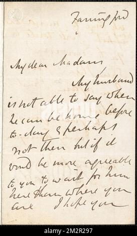 Emily Tennyson lettre autographe signée à Mme Gatty, Farringford, [Isle of Wight], 17 novembre 1858 , épouses des auteurs, Grande-Bretagne, correspondance, familles, Grande-Bretagne, vie sociale et coutumes, 19th siècle, Poets, Anglais, 19th siècle, Relations familiales Banque D'Images