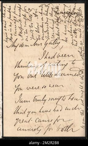 Emily Tennyson lettre autographe signée à Mme Gatty, Farringford, [Isle of Wight], 24 novembre 1865 , épouses des auteurs, Grande-Bretagne, correspondance, familles, Grande-Bretagne, vie sociale et coutumes, 19th siècle, Poets, Anglais, 19th siècle, Relations familiales Banque D'Images