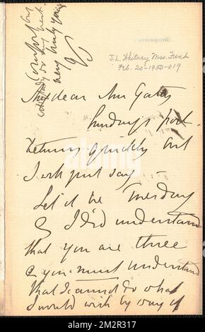 Emily Tennyson lettre autographe signée à Mme Gatty, Farringford, [Isle of Wight], [décembre 1865?] , Époux des auteurs, Grande-Bretagne, correspondance, familles, Grande-Bretagne, vie sociale et coutumes, 19th siècle, Poets, Anglais, 19th siècle, Relations familiales Banque D'Images