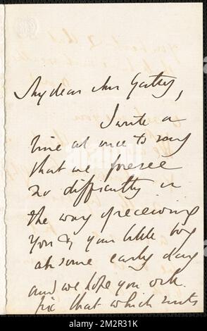 Emily Tennyson lettre autographe signée à Mme Gatty, Farringford, [Isle of Wight], 4 mars 1863 , épouses des auteurs, Grande-Bretagne, correspondance, familles, Grande-Bretagne, vie sociale et coutumes, 19th siècle, Poets, Anglais, 19th siècle, Relations familiales Banque D'Images