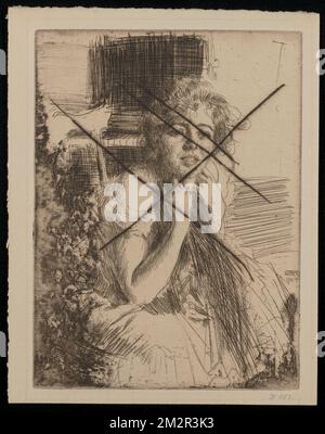 Emma Rasmussen , assise Banque D'Images