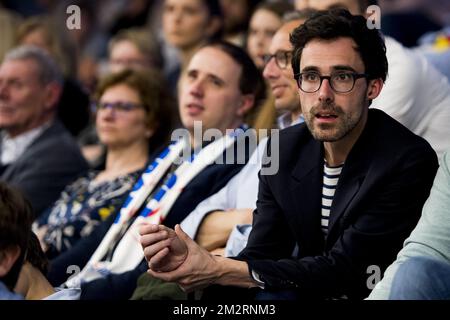 Kristof Calvo est vu lors d'un match de basket-ball entre Kangoeroes Mechelen et Mons-Hainaut, le samedi 30 mars 2019 à Mechelen, le 22 jour de la première division belge de la « Ligue EuroMillions ». BELGA PHOTO JASPER JACOBS Banque D'Images