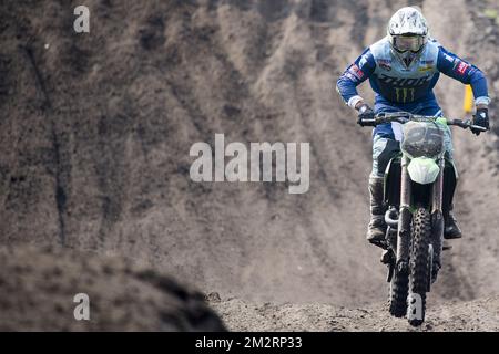 Belge Clément Desalle photographié en action lors du Grand Prix néerlandais du motocross MXGP, troisième manche du Championnat du monde FIM Motocross, dimanche 31 mars 2019 à Valkenswaard, pays-Bas. BELGA PHOTO JASPER JACOBS Banque D'Images