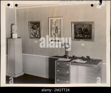 Exposition à Junior League, 3/3/41-4/3/41 , Expositions d'Art, Galeries et musées. Collection de photographies du Massachusetts WPA Federal Art Project Banque D'Images