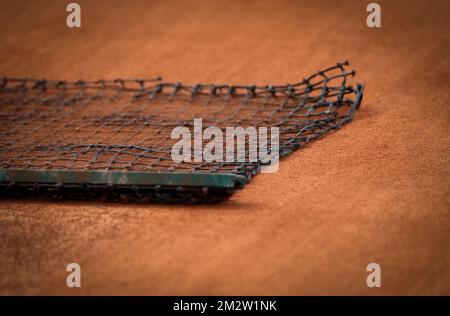 Illustration picture shows preparations before the Roland Garros French Open tennis tournament, in Paris, France, Thursday 23 May 2019. The main draw of this year's Roland Garros Grand Slam takes place from 26 May to 9 June. BELGA PHOTO VIRGINIE LEFOUR Stock Photo