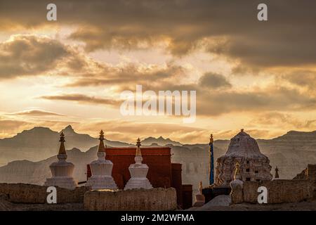 The ruins of the ancient capital of the Guge kingdom in Tibet Stock Photo