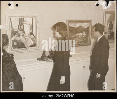 Federal Art Gallery, 77 Newbury St., Boston, exposition de peinture et de sculpture, du 28 novembre au 31 décembre 10 , expositions d'art, galeries et musées. Collection de photographies du Massachusetts WPA Federal Art Project Banque D'Images