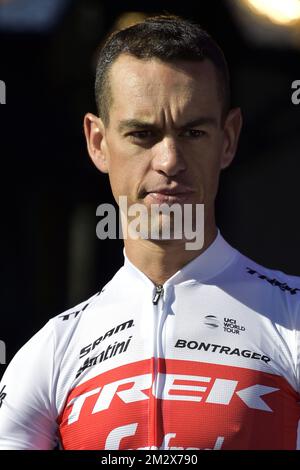 Australian Richie porte of Trek-Segafredo photographié lors de la présentation de l'équipe à la Grand place - Grote Markt à Bruxelles, pour l'édition 106th de la course cycliste Tour de France, jeudi 04 juillet 2019. Le Tour de France de cette année commence à Bruxelles et se déroule de 6 juillet à 28 juillet. BELGA PHOTO YORICK JANSENS Banque D'Images