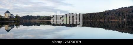 Château de Fuschl sur le lac de Fuschl, Hof, Salzkammergut, Autriche Banque D'Images