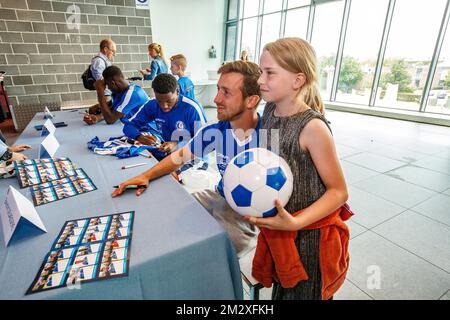 Brecht Dejaegere de Gent photographié pendant la journée des fans de l'équipe de football de Jupiler Pro League KAA Gent, dimanche 14 juillet 2019 à Gent. BELGA PHOTO KURT DESPLENTER Banque D'Images