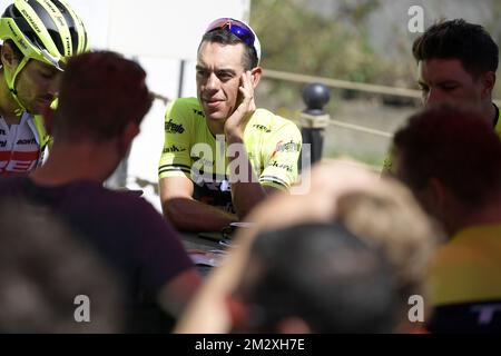 Richie australienne porte de Trek-Segafredo photographiée pendant le premier jour de repos de l'édition 106th de la course cycliste Tour de France, à Albi, mardi 16 juillet 2019 en France. Le Tour de France de cette année commence à Bruxelles et se déroule de 6 juillet à 28 juillet. BELGA PHOTO YORICK JANSENS Banque D'Images