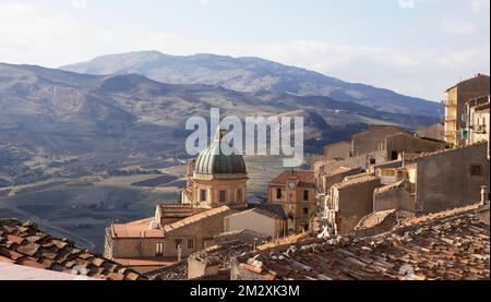 Gangi, village de la Madonie, région de Palerme, Sicile Banque D'Images