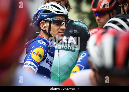 Tchèque Zdenek Stybar de Deceuninck - Quick-Step photographié au début de la quatrième étape de la course cycliste de Binckbank Tour, de et à Houffalize (96,2km), jeudi 15 août 2019. BELGA PHOTO DAVID STOCKMAN Banque D'Images