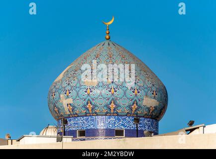 Dôme de Masjid Al Rasool Al A'dham, mosquée Al Lawati, Muttrah, Muscat, Oman Banque D'Images