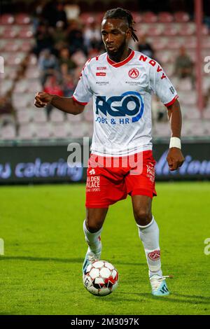 Ilombe Mboyo de Courtrai photographié en action lors d'un match de football entre KV Kortrijk et KV Mechelen, le vendredi 20 septembre 2019 à Kortrijk, le huitième jour de la saison belge de championnat de football de la « Jupiler Pro League » 2019-2020. BELGA PHOTO KURT DESPLENTER Banque D'Images