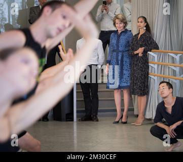 La reine Mathilde de Belgique en photo à l'école Juilliard à marge de la session de 74th de l'Assemblée générale des Nations Unies (AGNU 74), à New York, États-Unis d'Amérique, le lundi 23 septembre 2019. BELGA PHOTO BENOIT DOPPAGNE Banque D'Images