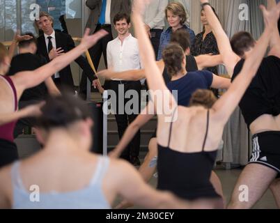 La reine Mathilde de Belgique en photo à l'école Juilliard à marge de la session de 74th de l'Assemblée générale des Nations Unies (AGNU 74), à New York, États-Unis d'Amérique, le lundi 23 septembre 2019. BELGA PHOTO BENOIT DOPPAGNE Banque D'Images