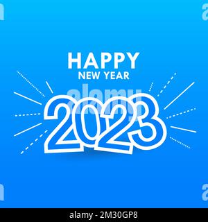 Bonne année 2023 Celebration social Media Vector Banner Illustration de Vecteur