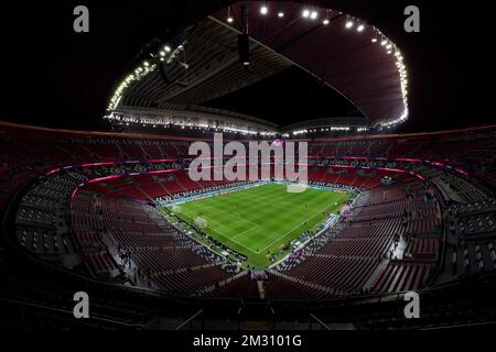 Vue générale du stade Al Bayt à Al Khor, Qatar. Date de la photo: Mercredi 14 décembre 2022. Banque D'Images