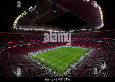 Vue générale du stade Al Bayt à Al Khor, Qatar. Date de la photo: Mercredi 14 décembre 2022. Banque D'Images