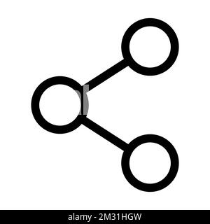 Icône de partage de ligne. Signe vectoriel isolé sur fond blanc Illustration de Vecteur