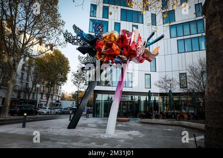 L'illustration montre la sculpture « le beau rêveur » de l'artiste belge Arne Quinze, à l'Expo Paris porte de Versailles, le mercredi 20 novembre 2019. BELGA PHOTO THOMAS PADILLA Banque D'Images