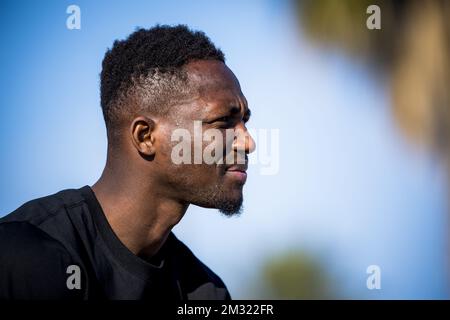 Le nouveau joueur de KAA Gent, Sulayman Marreh, est vu au camp d'entraînement d'hiver de l'équipe belge de football de première division, KAA Gent, à Oliva, Espagne, le mardi 07 janvier 2020. BELGA PHOTO JASPER JACOBS Banque D'Images