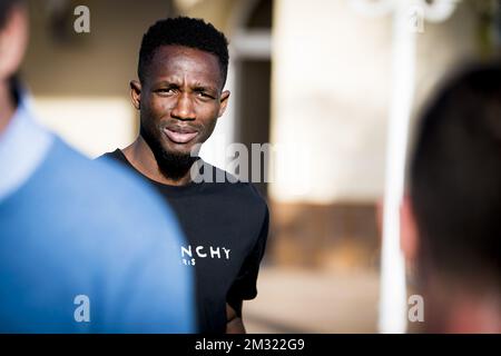 Sulayman Marreh, nouveau joueur de KAA Gent, arrive au camp d'entraînement d'hiver de l'équipe belge de football de première division KAA Gent, à Oliva, Espagne, le mardi 07 janvier 2020. BELGA PHOTO JASPER JACOBS Banque D'Images