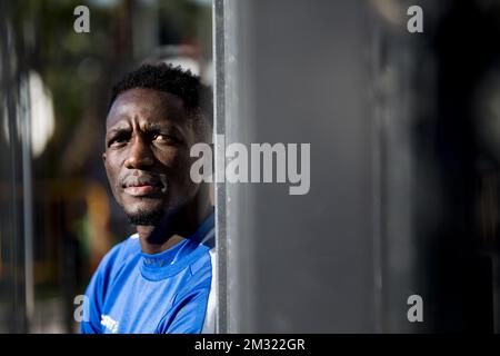 Le nouveau joueur de KAA Gent, Sulayman Marreh, pose pour le photographe lors du camp d'entraînement d'hiver de l'équipe belge de football de première division, KAA Gent, à Oliva, Espagne, le mardi 07 janvier 2020. BELGA PHOTO JASPER JACOBS Banque D'Images