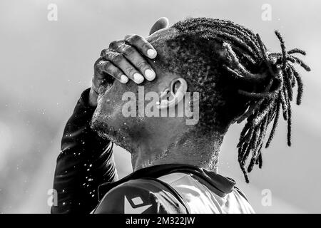 Simon Deli du Club photographié pendant le camp d'entraînement d'hiver de l'équipe belge de football de première division Club Brugge KV à Doha, Qatar, le mercredi 08 janvier 2020. BELGA PHOTO BRUNO FAHY Banque D'Images