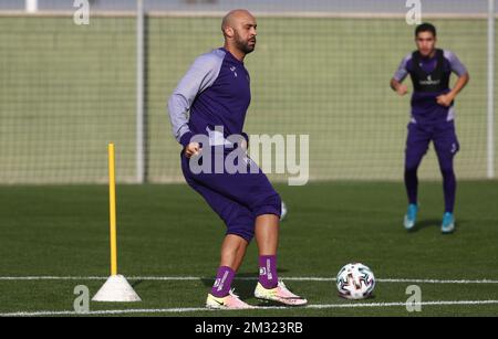 Anthony Vanden Borre d'Anderlecht photographié pendant le camp d'entraînement d'hiver de l'équipe belge de football de première division RSC Anderlecht à San Pedro Del Pinatar, Espagne, vendredi 10 janvier 2020. BELGA PHOTO VIRGINIE LEFOUR Banque D'Images