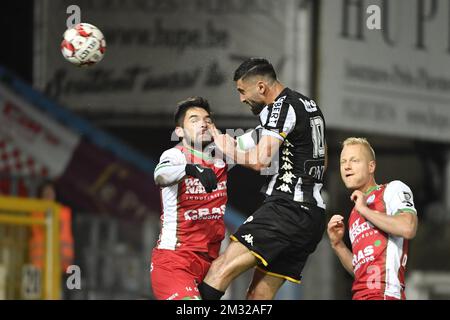 Kaveh Rezaei, de Charleroi, marque le but 2-0 au deuxième match de basket-ball entre l'équipe nationale belge, les Cats belges et le Japon, au tournoi de qualification olympique féminin de basket-ball, samedi 08 février 2020 à Ostende. BELGA PHOTO VIRGINIE LEFOUR Banque D'Images