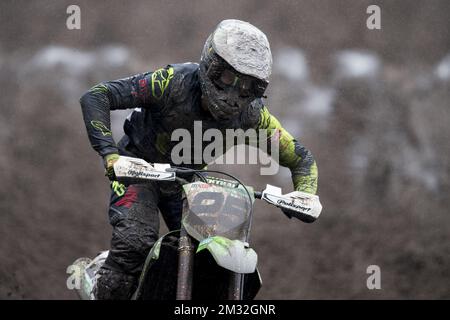 Belge Clément Desalle photographié en action lors du Grand Prix néerlandais du motocross MXGP, deuxième course du Championnat du monde FIM Motocross, dimanche 08 mars 2020 à Valkenswaard, pays-Bas. BELGA PHOTO JASPER JACOBS Banque D'Images