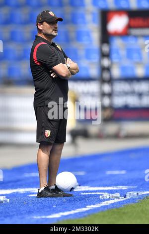 L'entraîneur principal de Lens Franck Haise a été photographié lors d'un match amical entre l'équipe de Jupiler Pro League KRC Genk et l'équipe française RC Lens, le samedi 01 août 2020 à Genk. BELGA PHOTO JOHAN EYCKENS Banque D'Images