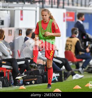 Belgique Jarne Teulings photographiés lors d'un match de football entre les flammes rouges belges et la Roumanie, vendredi 18 septembre 2020 à Heverlee, jeu de qualification 5/8 pour les Championnats d'Europe Euro 2021 pour femmes. BELGA PHOTO DAVID CATRY Banque D'Images