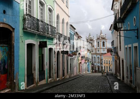 salvador, bahia, brésil - novembre 20, 2022:vue de Pelourinho, centre historique de la ville de Salvador. Banque D'Images