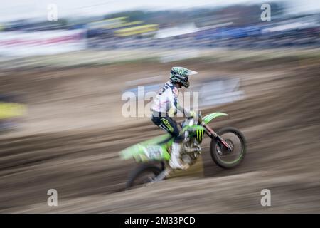 Belge Clement Desalle en action lors du Grand Prix MXGP de motocross, 13th (sur 18) course du Championnat du monde FIM de motocross, dimanche 18 octobre 2020 à Lommel. BELGA PHOTO JASPER JACOBS Banque D'Images