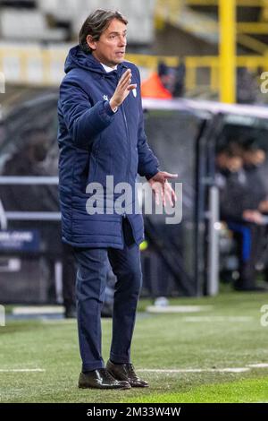 Simone Inzaghi, entraîneur en chef du Latium, photographié lors du deuxième match de groupe de la Ligue des champions de l'UEFA, dans le groupe F, entre l'équipe belge de football Club Brugge et le club italien SS Lazio Roma, mercredi 28 octobre 2020 à Bruges. BELGA PHOTO KURT DESPLENTER Banque D'Images