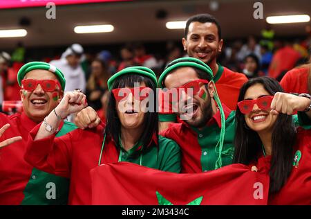 Al Khor, Qatar. 14th décembre 2022. Les fans marocains lors du match de la coupe du monde de la FIFA 2022 au stade Al Bayt, Al Khor. Le crédit photo devrait se lire: David Klein/Sportimage crédit: Sportimage/Alay Live News Banque D'Images
