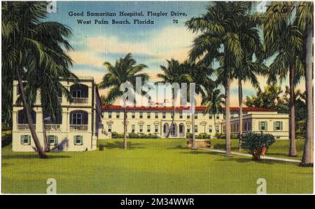 Hôpital de Good Samaritan, Flagler Drive, West Palm Beach, Floride , hôpitaux, Tichnor Brothers Collection, cartes postales des États-Unis Banque D'Images