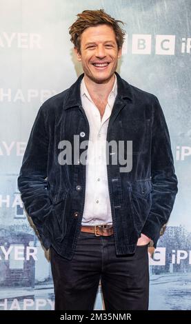 James Norton participe à la projection de la dernière série de Happy Valley au vue Cinema à Halifax. Date de la photo: Mercredi 14 décembre 2022. Banque D'Images