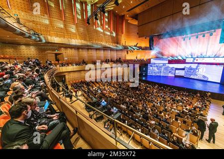 L'illustration montre le début de la cérémonie de remise des prix des 50 meilleurs restaurants du monde 2021, à Anvers, le mardi 05 octobre 2021. BELGA PHOTO JONAS ROOSENS Banque D'Images